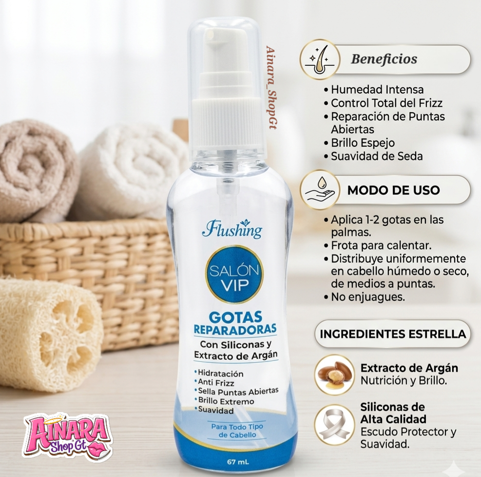 Gotas Reparadoras de Cabello con Extracto de Argán