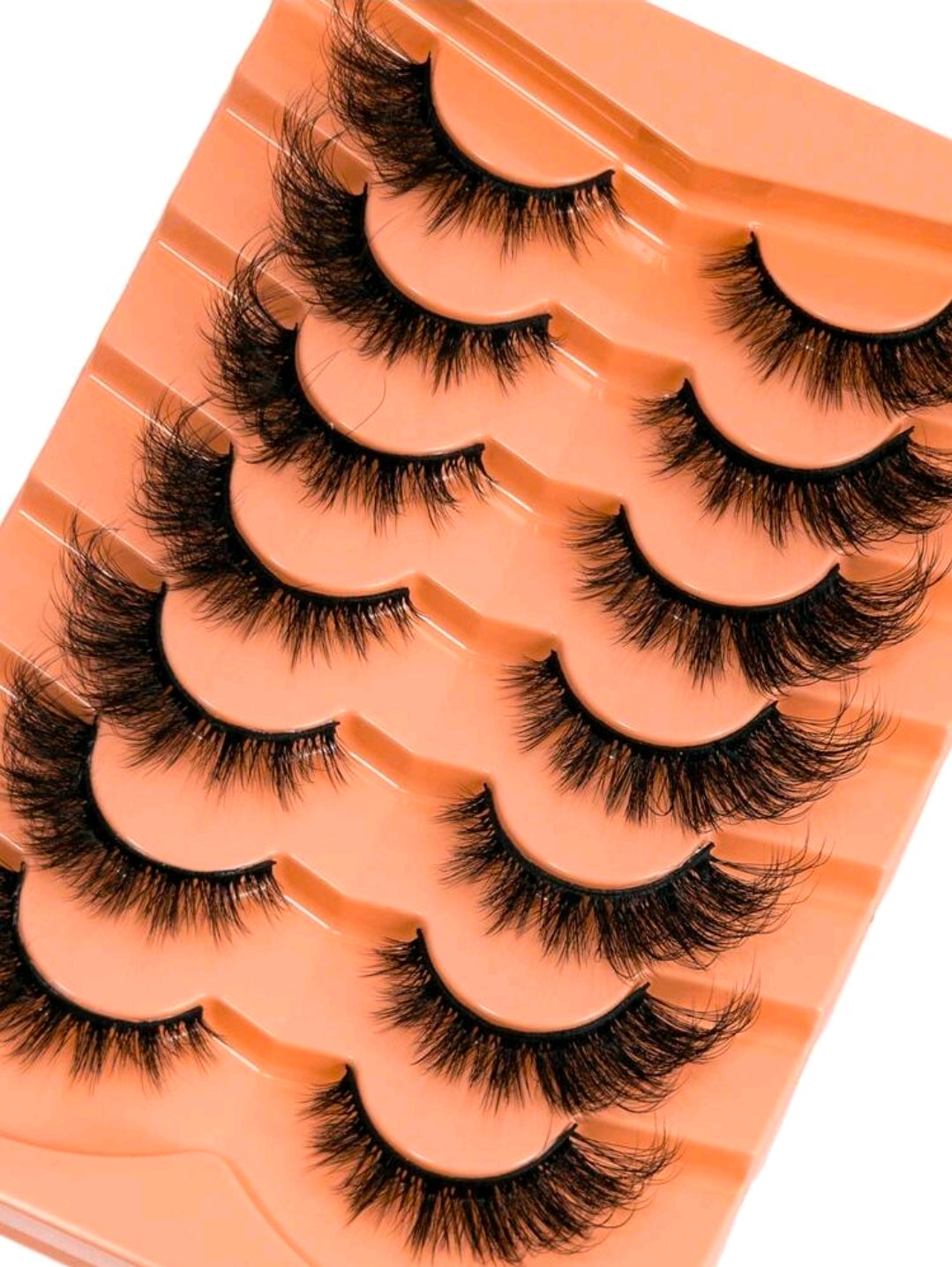 Set de 7 pares de pestañas diseño Wispy Cat Eye