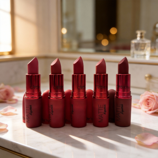 BEAUTY CREATIONS - Kit "Romance" de 5 Labiales Mate en Barra