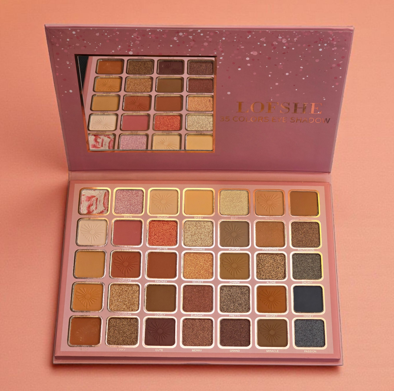 Paleta de Sombras Lofshe de 35 colores neutros
