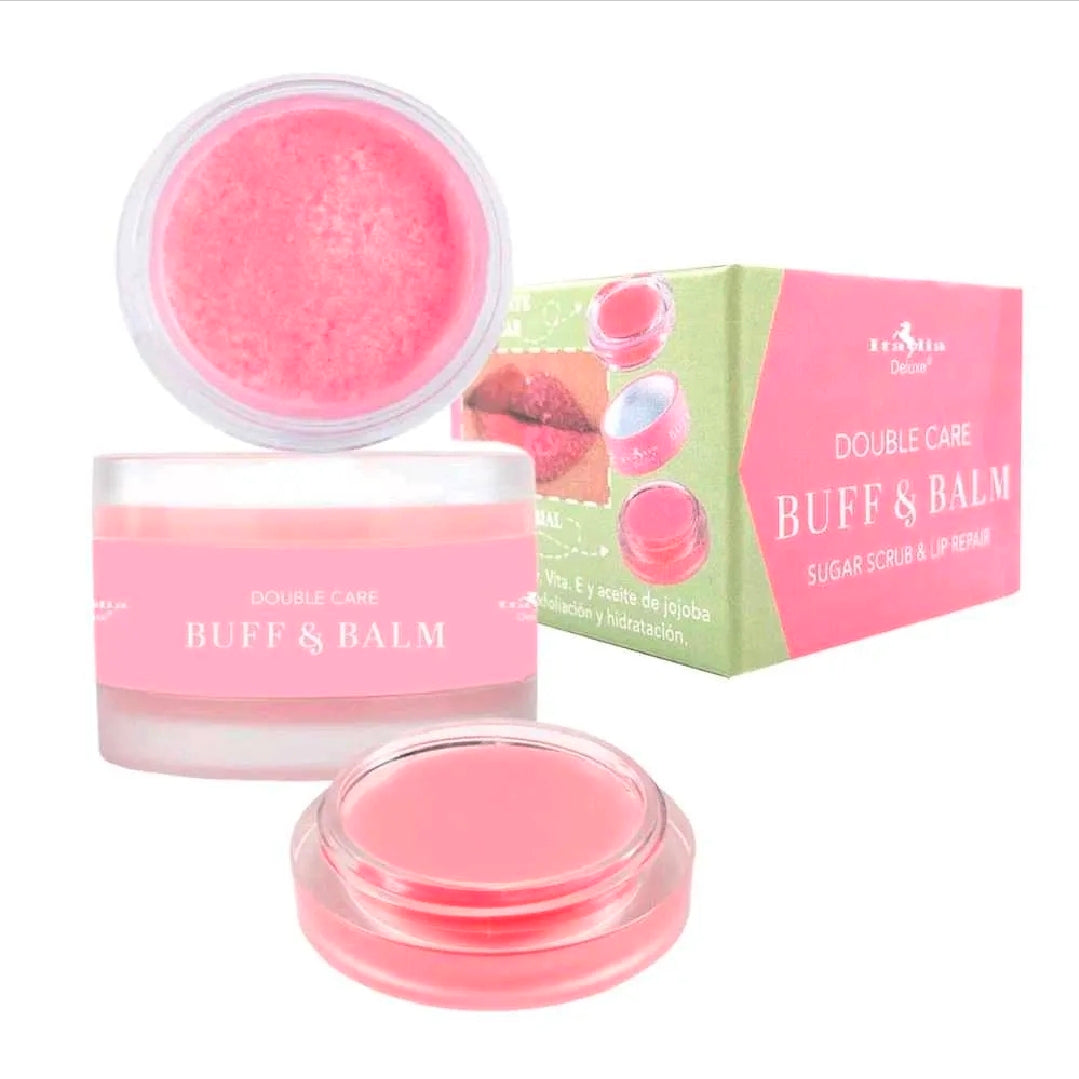 ITALIA DELUXE - Dúo de Bálsamo y Exfoliante Labial de Fresa