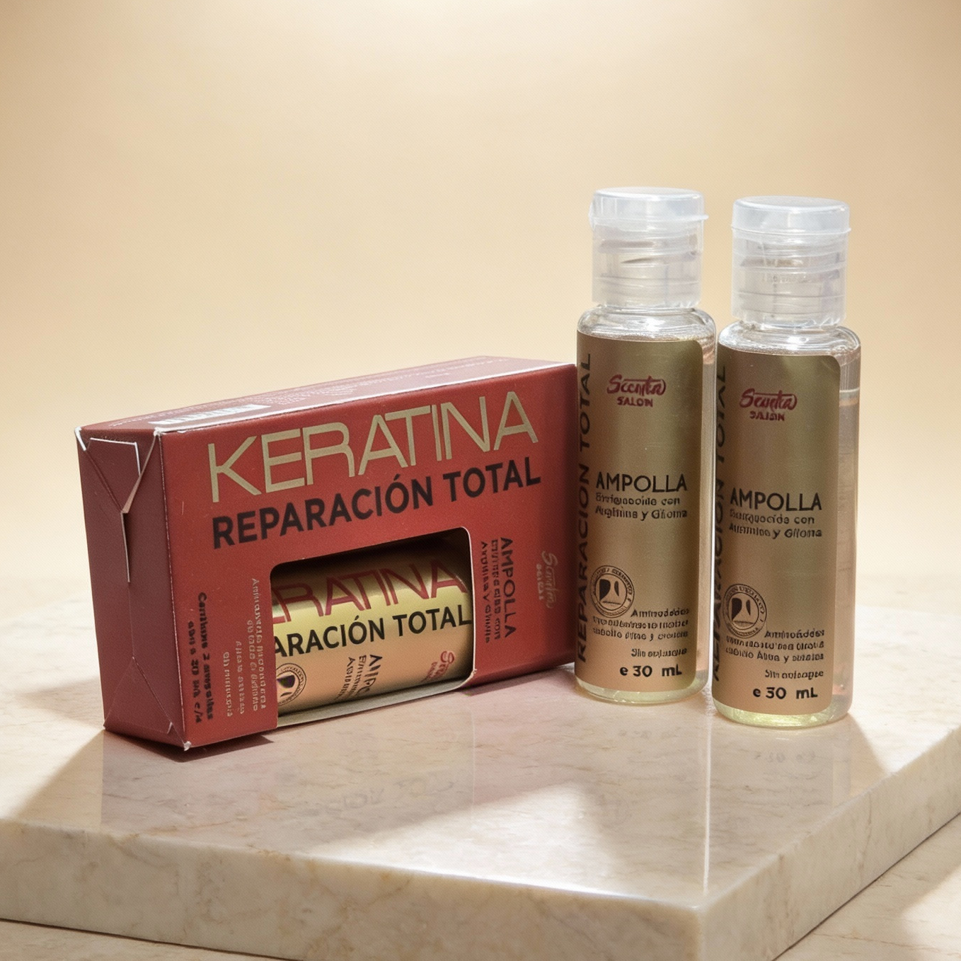 Dúo de Ampollas Keratina Reparación Total 30ml
