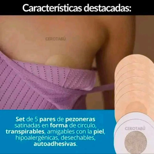 Set de 10 Pezoneras Redondas Autoadhesivas