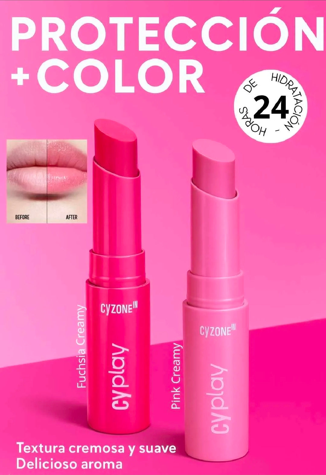 Cyzone - Bálsamo Labial Creamy Lip con Protección y Color
