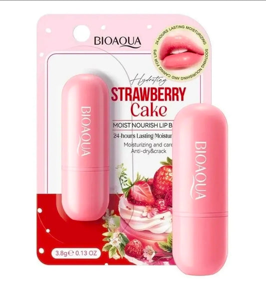 BIOAQUA - Bálsamo Labial con Aroma a Pastel de Fresa