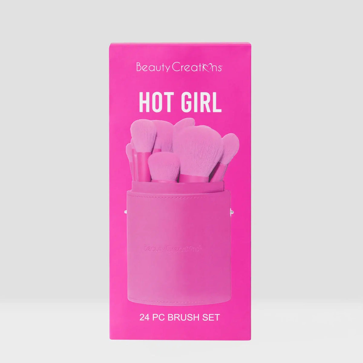 BEAUTY CREATIONS - Kit de 24 Brochas Profesionales Hot Pink