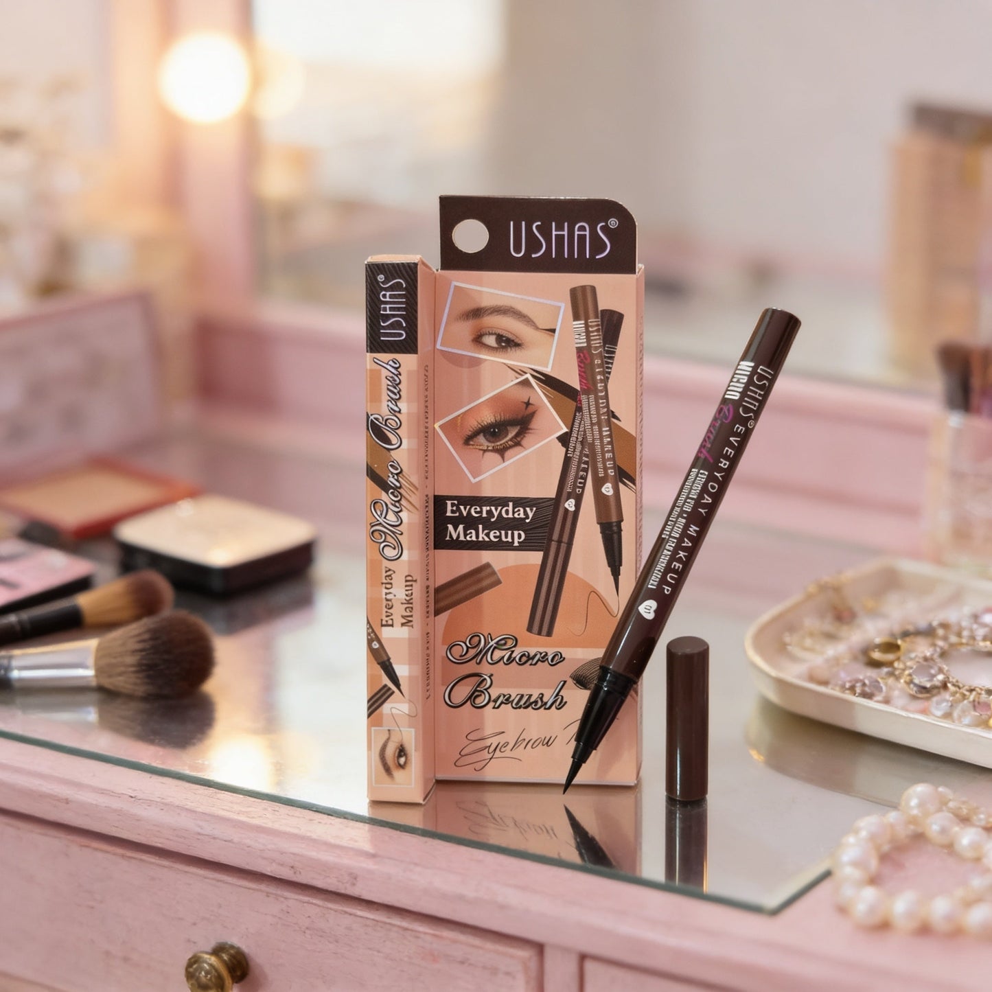 USHAS- Delineador tipo plumón para cejas y ojos