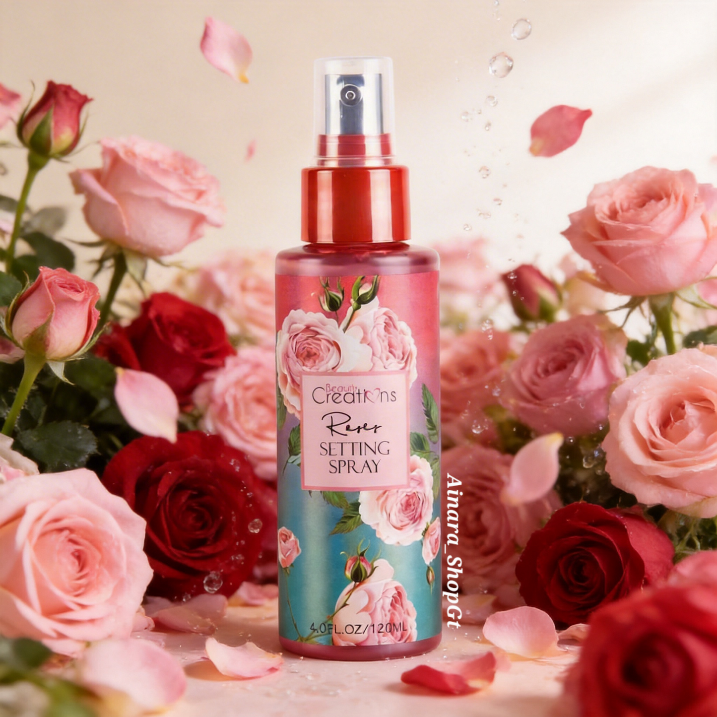 BEAUTY CREATIONS - Spray Fijador de Maquillaje Aroma Rosas