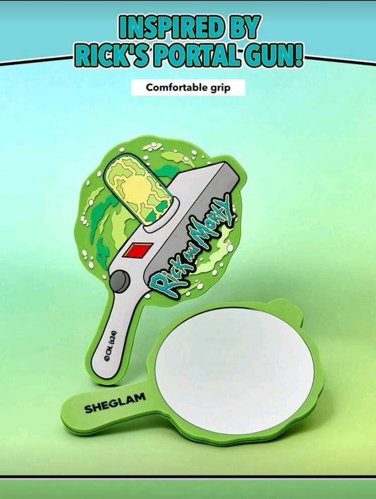 SHEGLAM - Espejo de Mano con Diseño de Rick y Morty