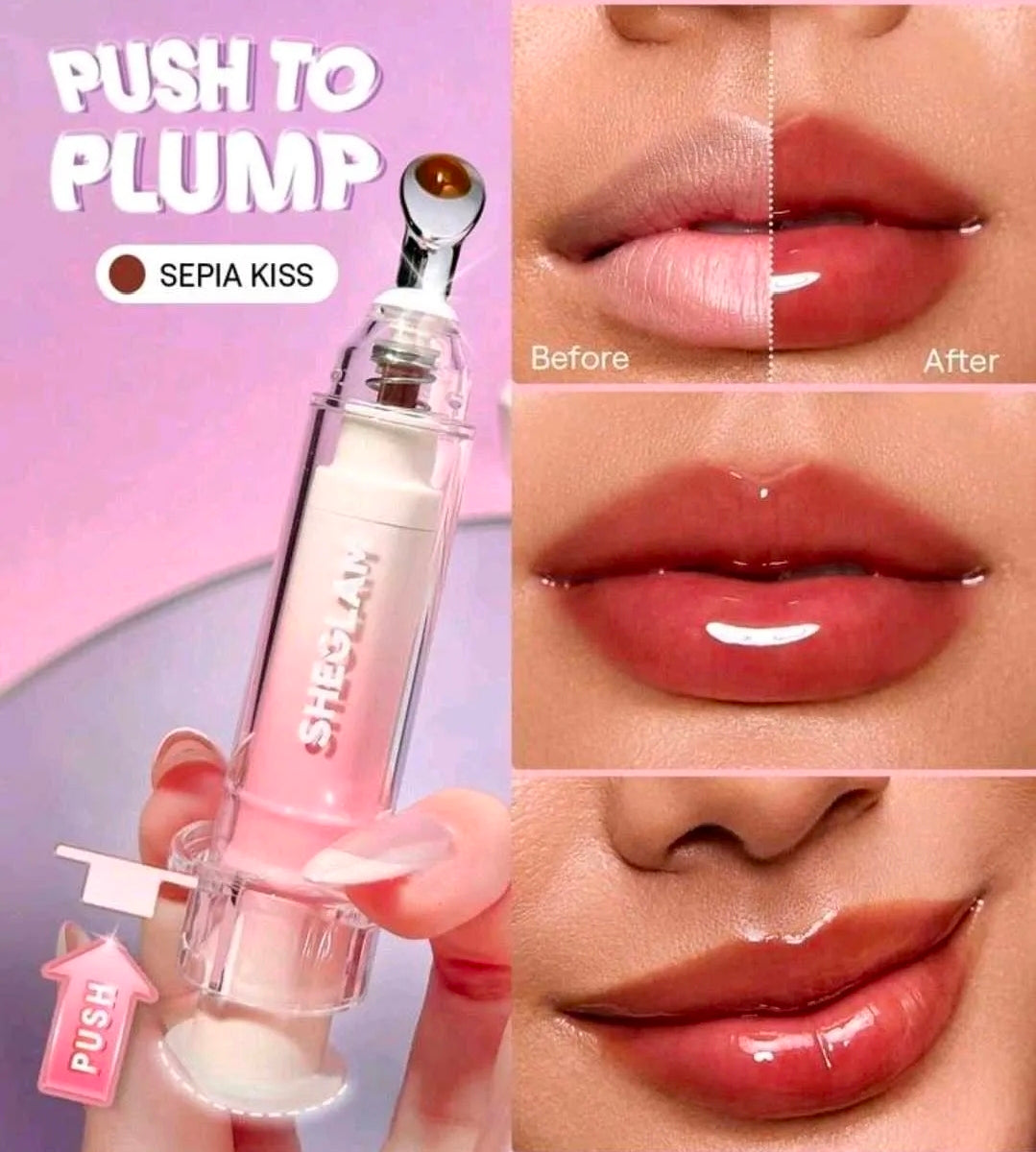 SHEGLAM - Gloss Voluminizador de Labios tono Sepia Kiss