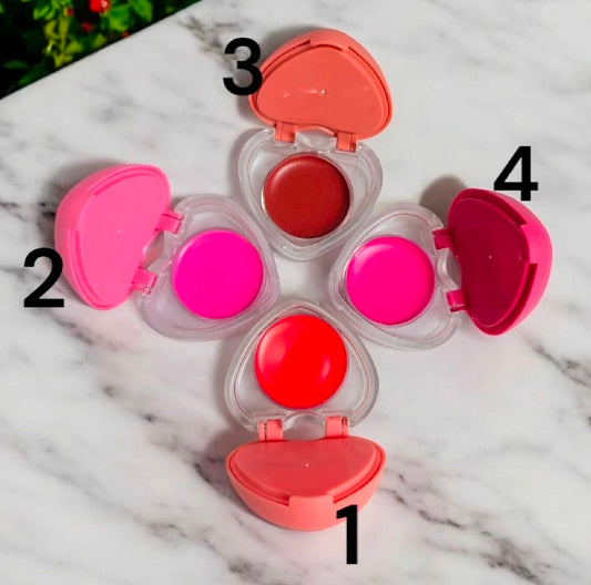 Rubor en Crema con Brochita - Paleta Corazón 4 Tonos