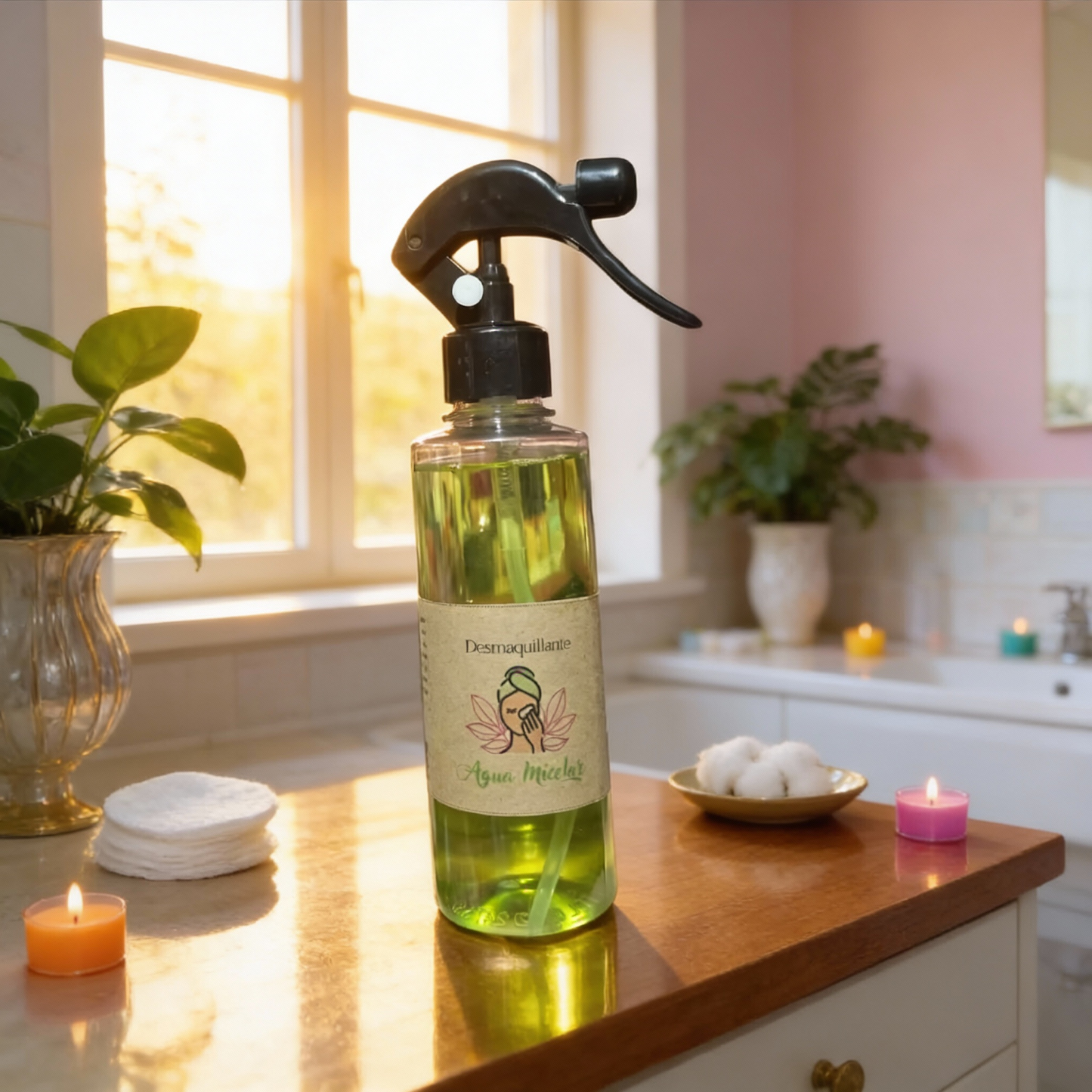 Agua Micelar Desmaquillante con Ingredientes Naturales