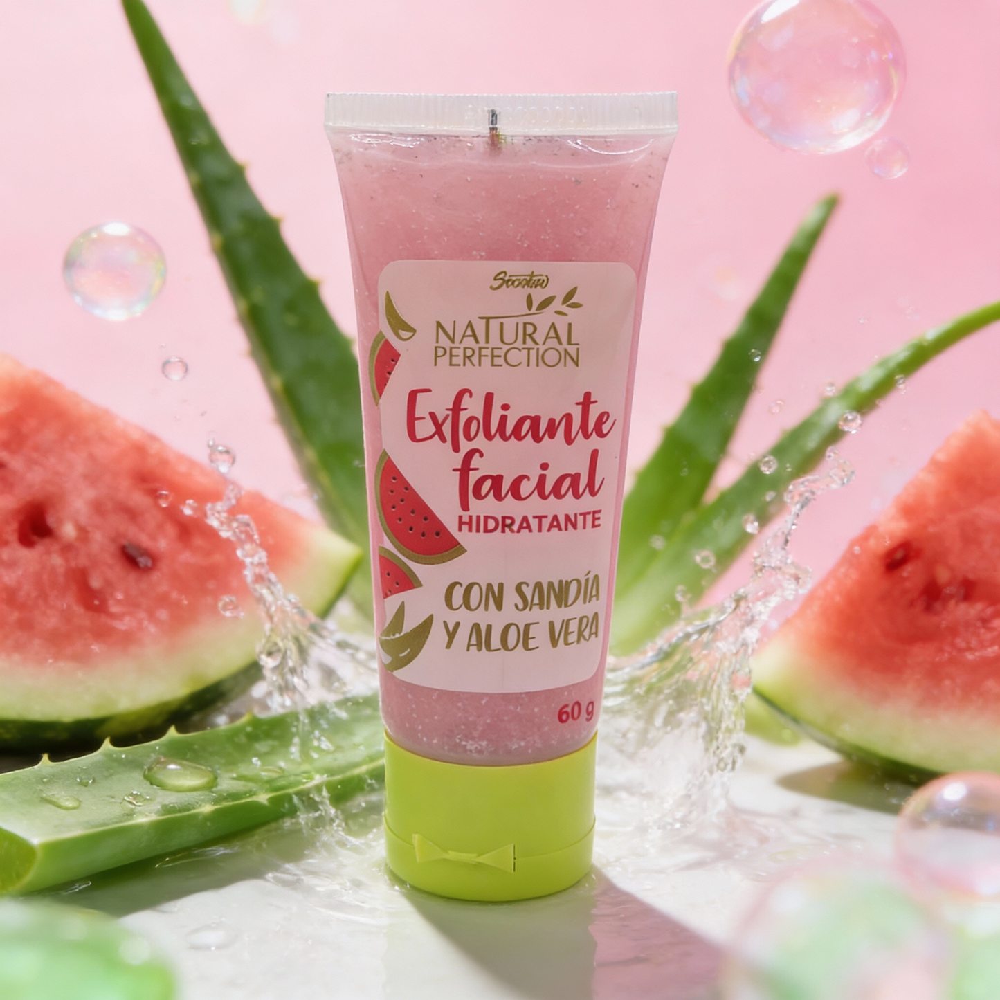 Exfoliante Facial Hidratante con Sandía y Aloe Vera - Natural Perfection