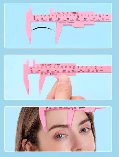 Set Completo para Cejas - Regla, Delineador, Cepillo y Perfilador