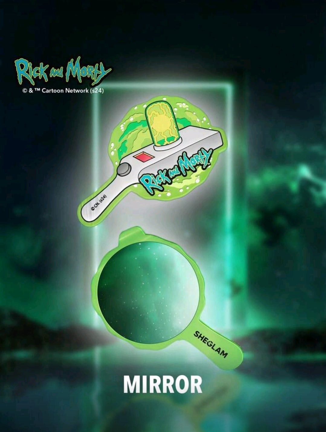SHEGLAM - Espejo de Mano con Diseño de Rick y Morty