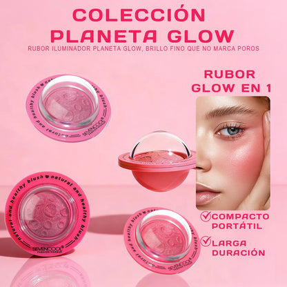 Rubor Brillante con Diseño de Planeta