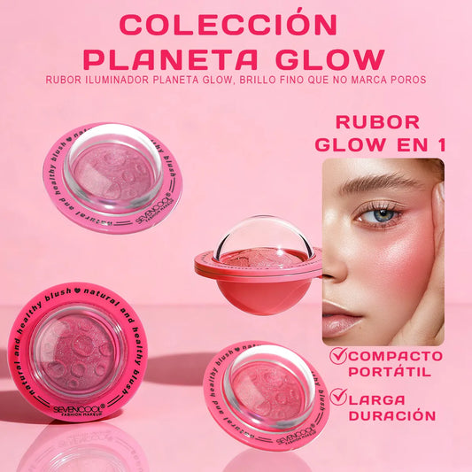 Rubor Brillante con Diseño de Planeta