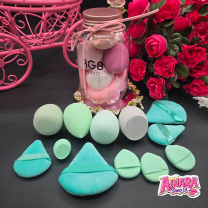 Set Completo de Esponjas para Aplicación de Maquillaje