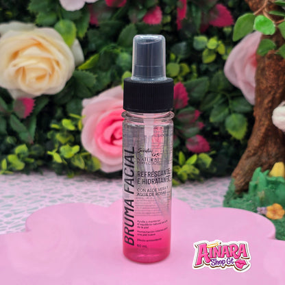 Bruma Facial Hidratante y Refrescante con Aloe Vera y Agua de Rosas