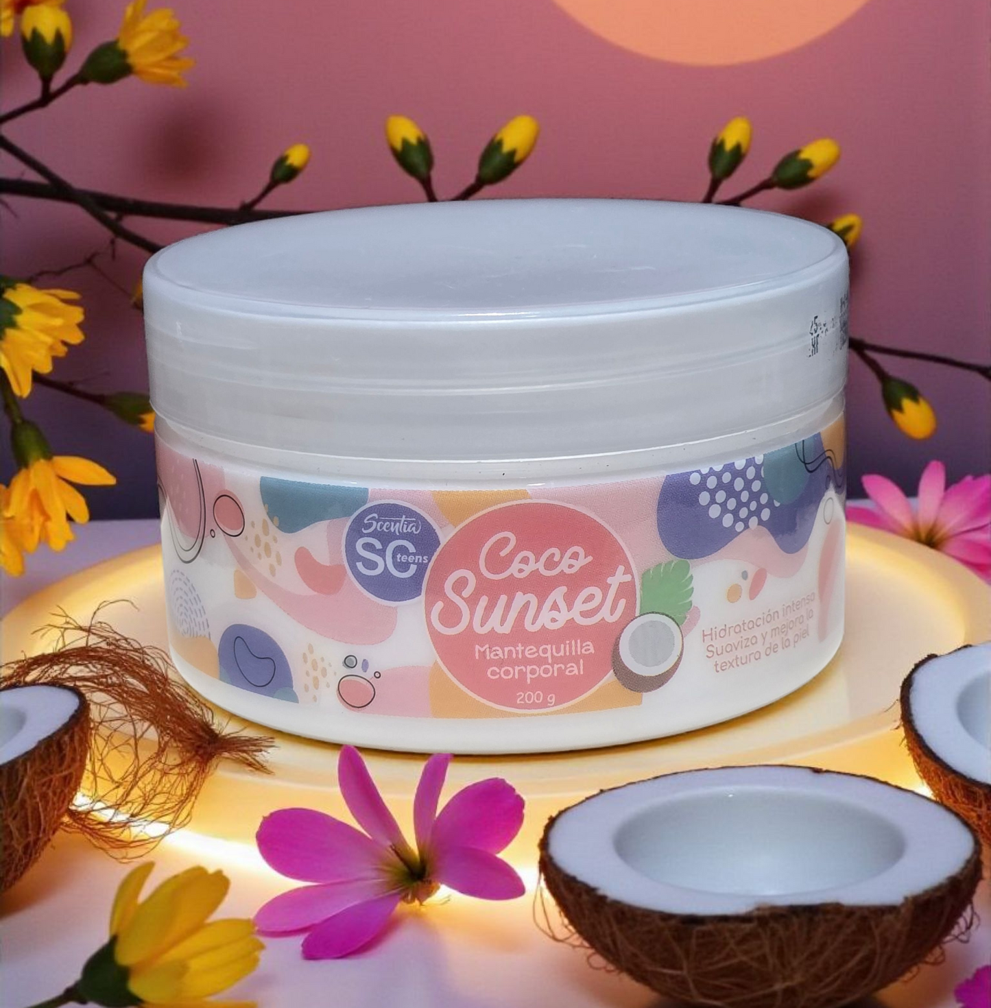 Crema Corporal tipo Mantequilla con Aroma a Coco