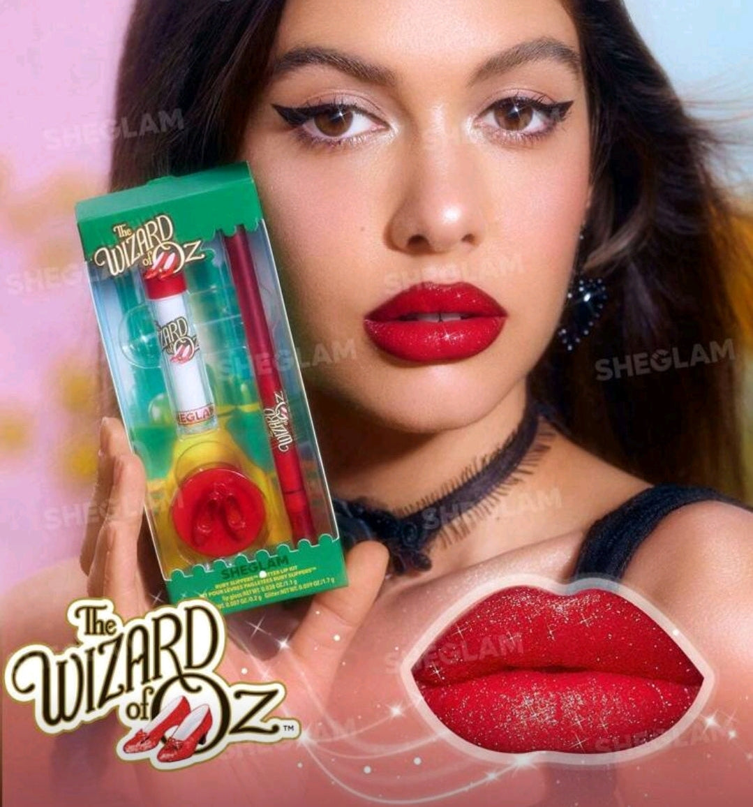 SHEGLAM - Kit para Labios Rojos Brillantes del Mago de Oz