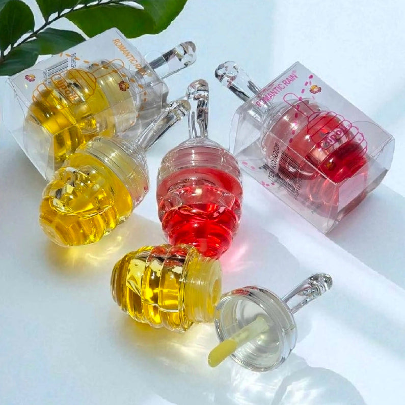 Gloss con Diseño de Panal de Abeja