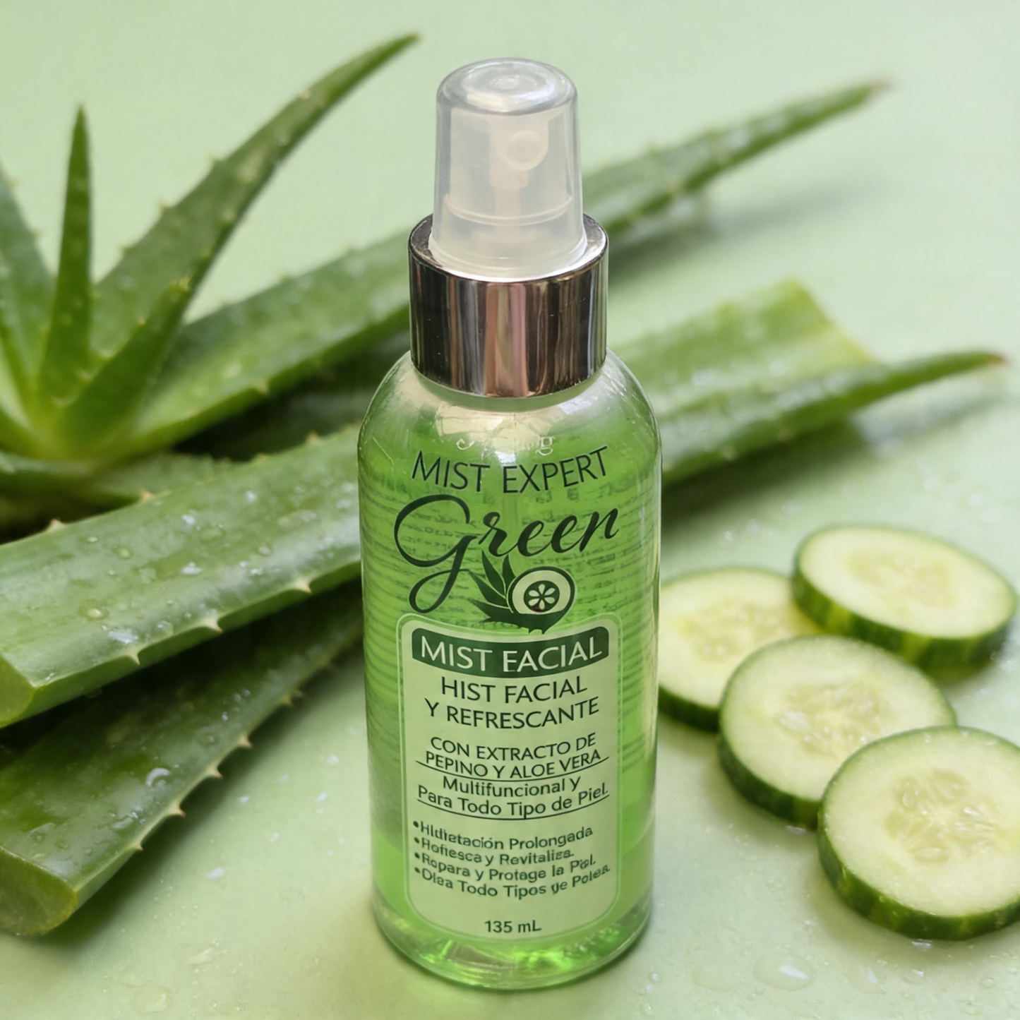 Mist Facial Hidratante y Refrescante con Pepino y Aloe