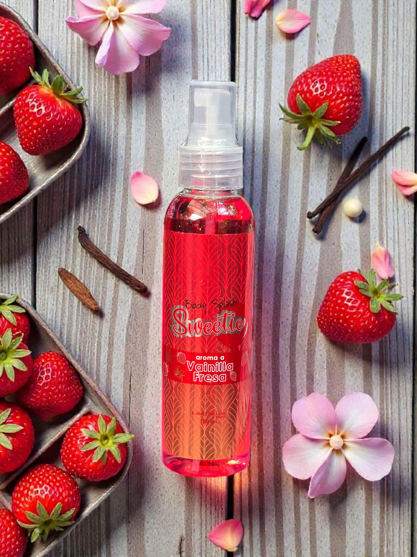 Body Splash Aroma a Fresa y Vainilla