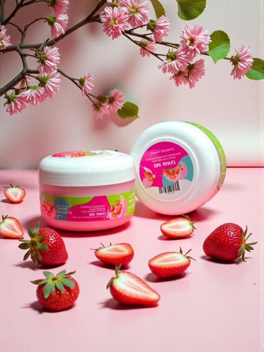Crema Corporal Hidratante con Aroma a Fresa
