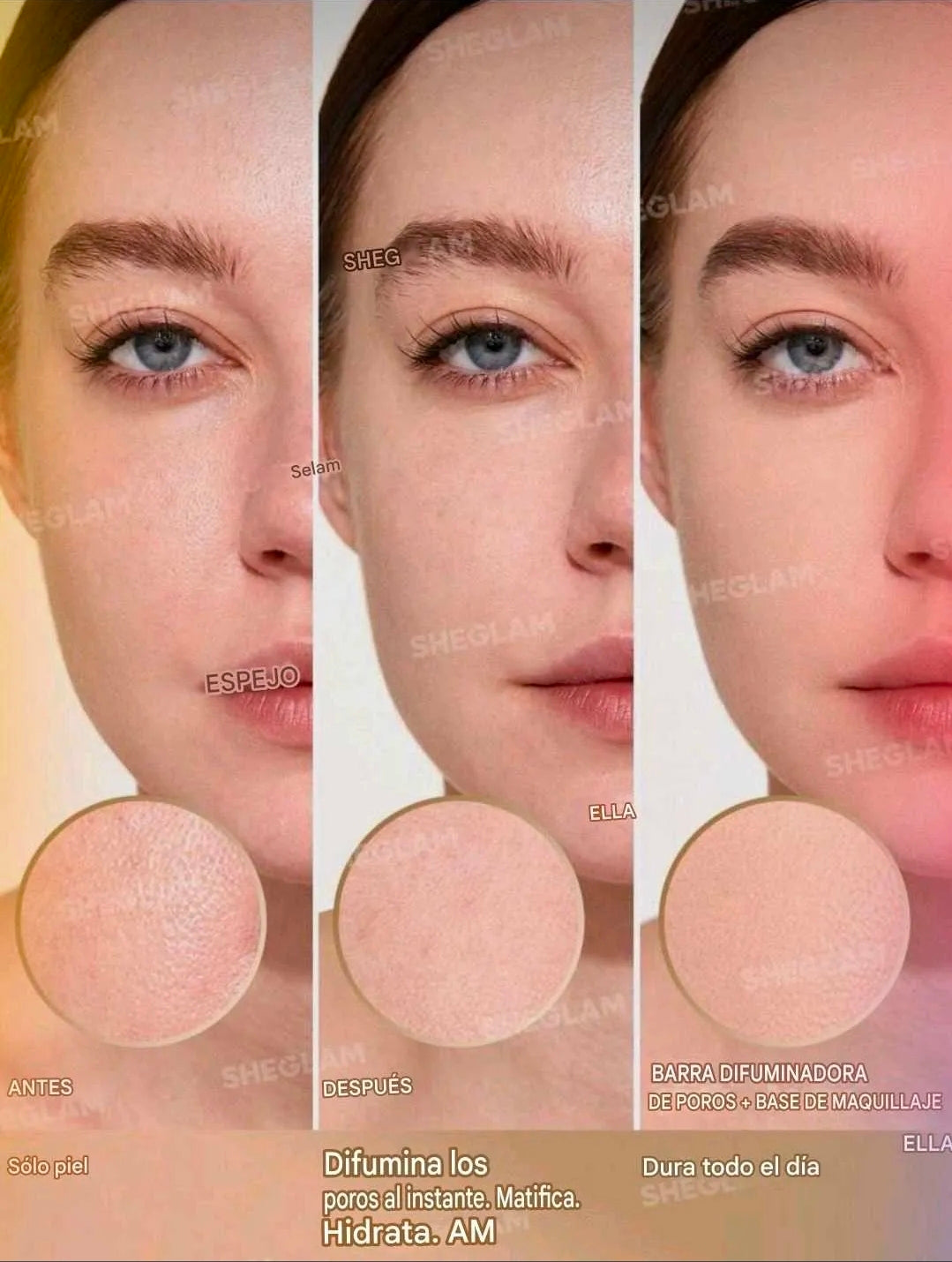 SHEGLAM - Barra Minimizadora de Poros