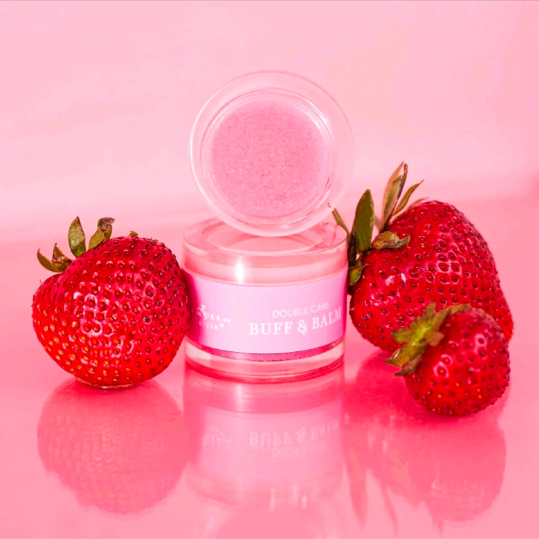 ITALIA DELUXE - Dúo de Bálsamo y Exfoliante Labial de Fresa