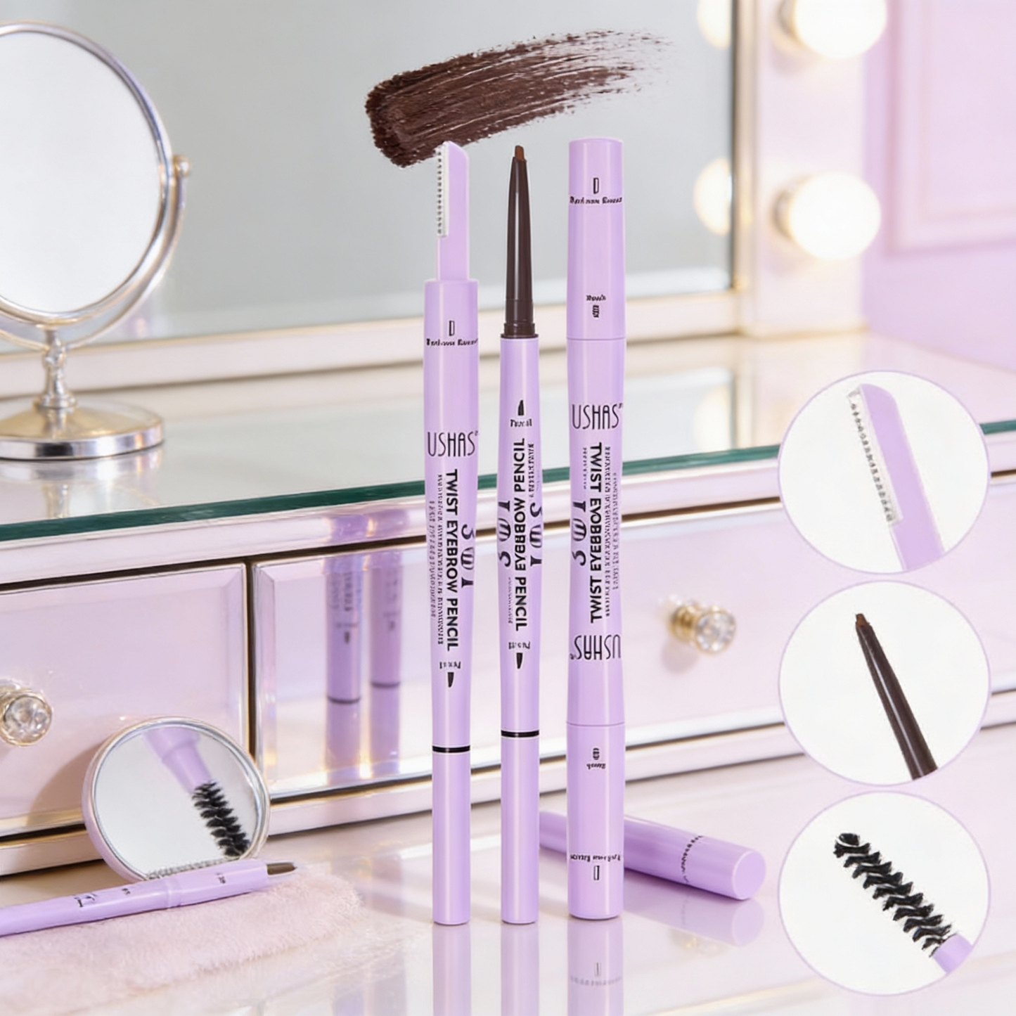 Ushas - Delineador y Depilador de Cejas 3 en 1