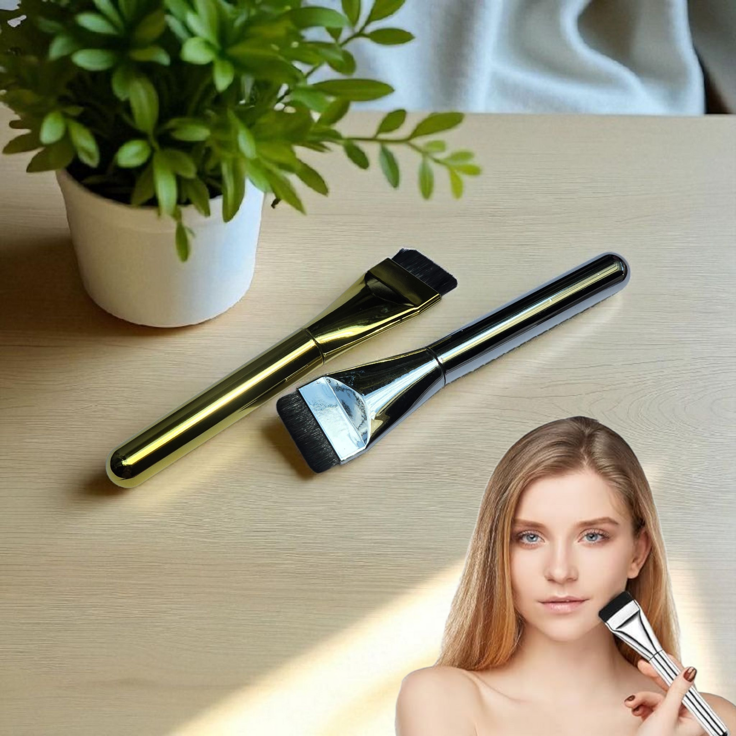 Brocha Plana para Aplicar Base