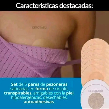 Set de 10 Pezoneras Redondas Autoadhesivas