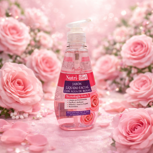 Jabón Líquido Facial con Agua de Rosas Nutri-Biel