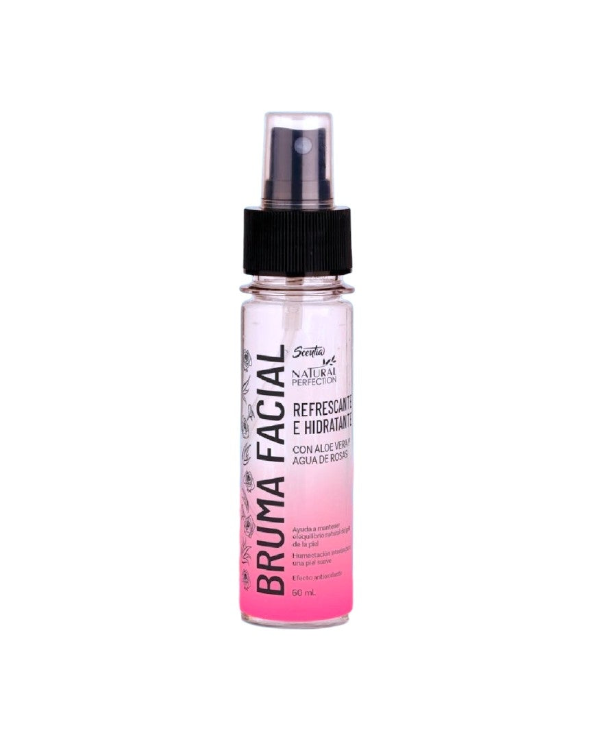 Bruma Facial Hidratante y Refrescante con Aloe Vera y Agua de Rosas