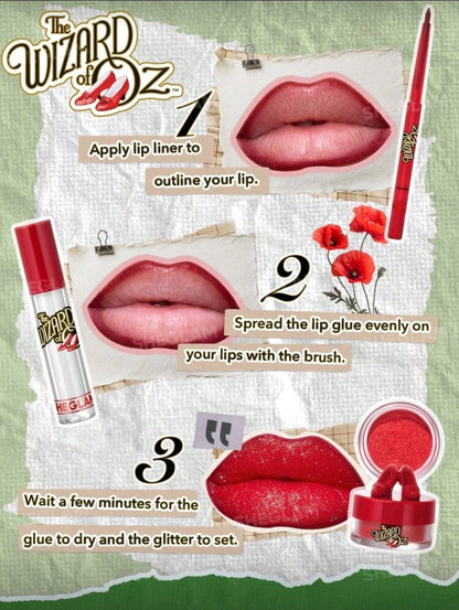SHEGLAM - Kit para Labios Rojos Brillantes del Mago de Oz