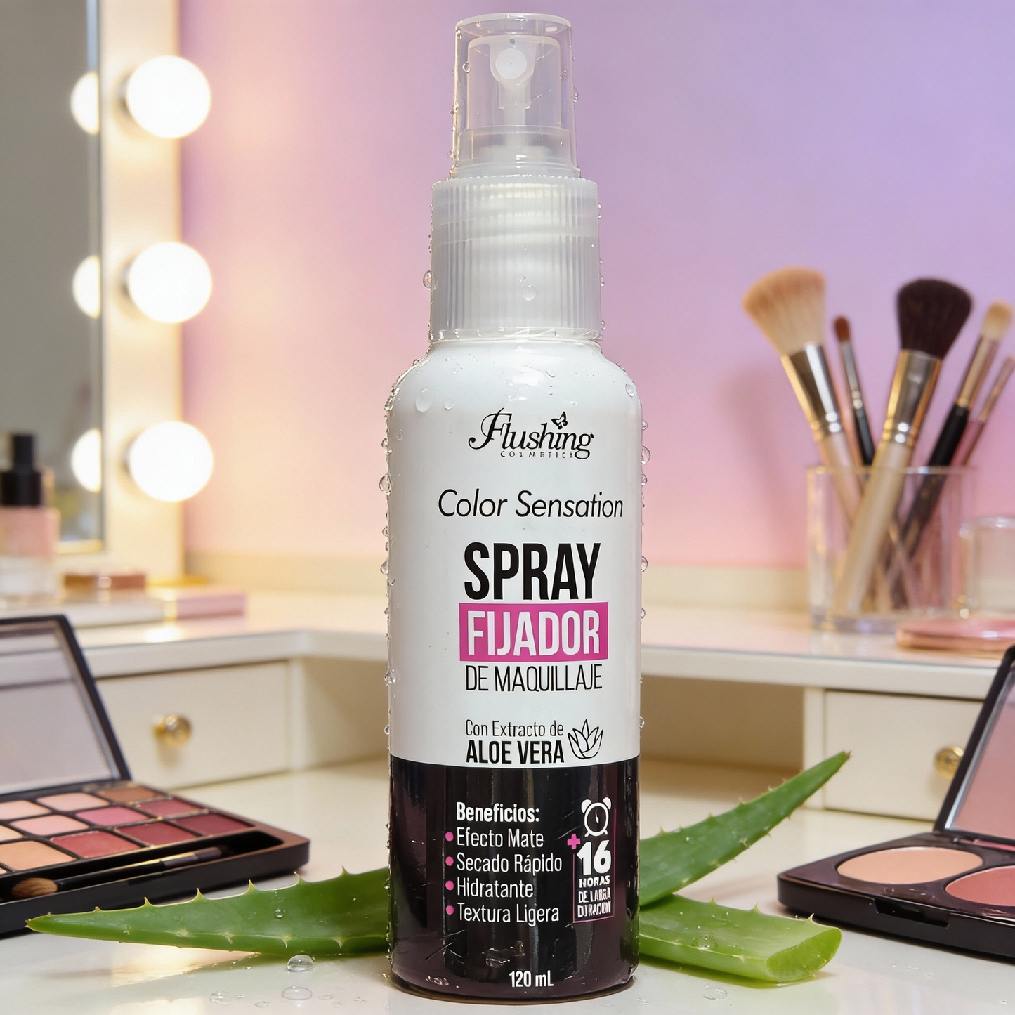 Spray Fijador de Maquillaje Efecto Mate Color Sensation